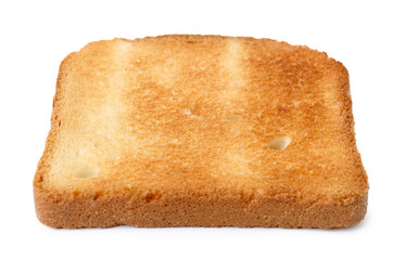 Piece of fresh toast bread isolated on white