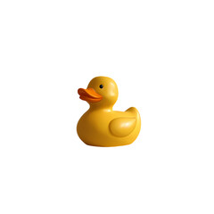 Adorable Yellow Rubber Duck Toy Image Cut Out Transparent Png