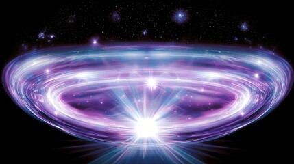 Obraz premium Striking purple and blue vortex creating a hypnotic swirl of colors and light that resonates with subliminal stellar vibrations in the cosmic abyss