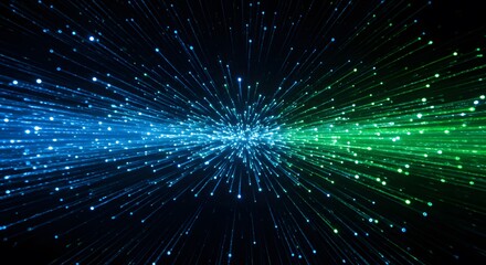 Obraz premium Quantum cryptography concept with fiber optic entanglement