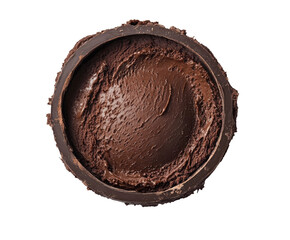 Chocolate mixture preparation kitchen food home top view isolated on transparent background