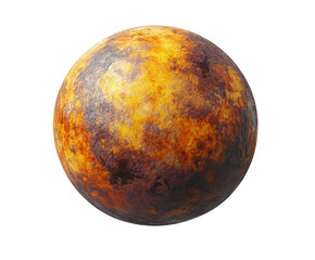 Aerial perspectives on planetary surfaces in the cosmic realm isolated on transparent background