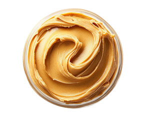 Spreading creamy peanut butter delight kitchen food cozy top-down isolated on transparent background