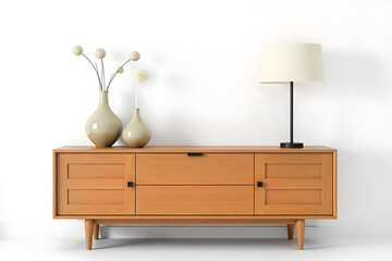 Modern Wooden Console Table with Minimal Decor