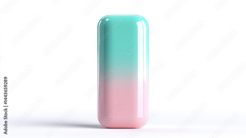 Poster gradient abstract object turquoise pink smooth surface