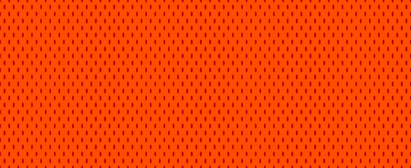 Orange Hockey Jersey Mesh Texture Seamless Vector Pattern. Sports Background. Athletic Fabric Close-Up. Breathable and Moisture Wicking Sportswear Textile.