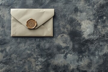 Vintage Letter with Antique Seal on Aged Paper