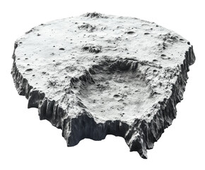 Exploring lunar landscapes moon crater analysis outer space isolated on transparent background