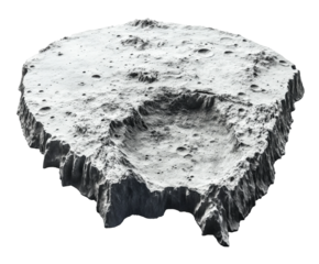 Exploring lunar landscapes moon crater analysis outer space isolated on transparent background