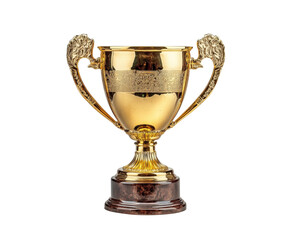Championship trophy display sports venue product achievement isolated on transparent background