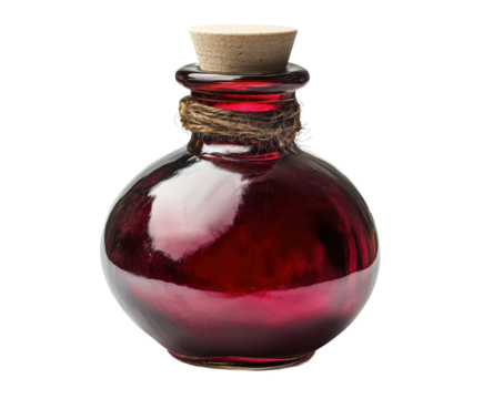 Magical potion bottle setup product enchantment isolated on transparent background