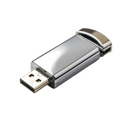 Sleek Silver USB Flash Drive HighResolution Stock Photo Cut Out Transparent Png