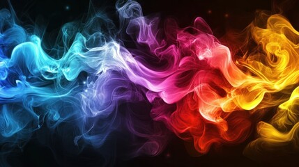 Fototapeta premium Vibrant colorful smoke