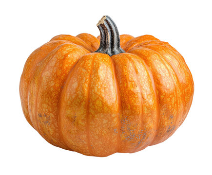 Harvesting vibrant pumpkins in autumn farm food isolated on transparent background