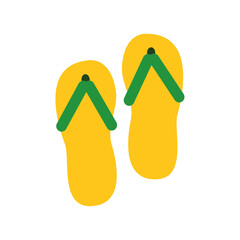 Brazilian beach flip flops. Vector