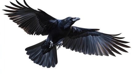 black vulture isolated on white