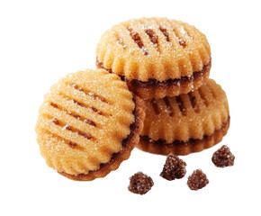 Baking sugar-coated cookies a bright culinary experience isolated on transparent background