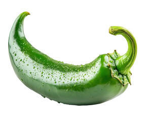 Harvesting fresh green jalapeno peppers farm food isolated on transparent background