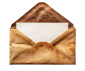 Sending vintage letters home office digital warm lighting isolated on transparent background