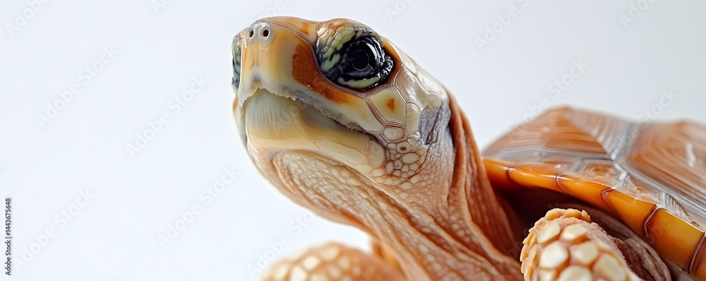 Poster close up of a turtle with an orange shell