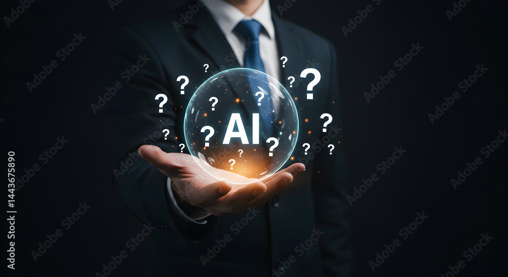 Poster ai artificial intelligence technology future innovation machine learning concept development busines
