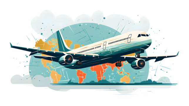 Airplane Navigation Concept: Following Dotted Line for Flight Direction Guidance