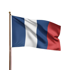 Obraz premium High-resolution illustration of the France flag with clean lines and vibrant blue, white, and red colors. Ideal for educational use, international content, travel promotions, and patriotic themes.