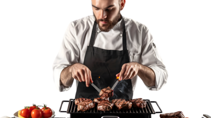 Professional Chef Live Broadcasting Cooking Workshop Demonstrating Techniques