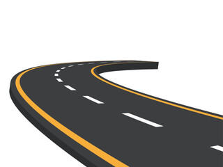 asphalt road going to the distance