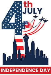 Celebrate freedom with 4th of July USA Independence Day vector icons including flags, stars, fireworks, and national pride elements perfect for event flyers, web design, and social media posts.