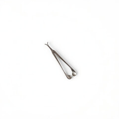 Obraz premium Metal Tweezers for Precision Beauty and Personal Care - Professional Cosmetic Tool on White Background
