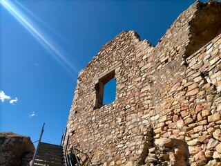 Various images of the Burriac Castle in Cabrera de Mar, Maresme, Barcelona