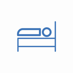 bed single pillow icon sign vector