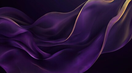 Fototapeta premium A high-quality photo showcases a vibrant wave with shades of purple, yellow, and blue against a dark backdrop The image also includes a white dot at