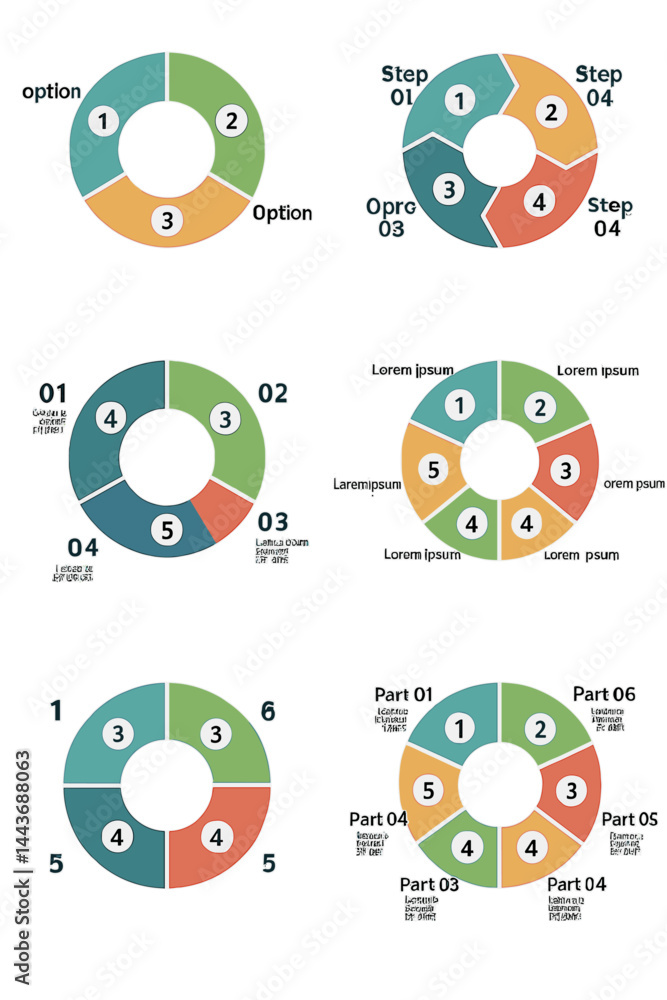 Poster vector circle chart infographic templates can be used in various settings, including presentations, 