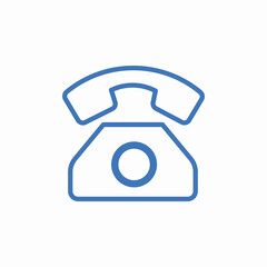 classic rotary telephone icon sign vector