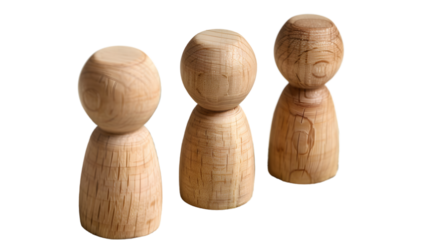 Conceptual Wooden Doll Representing Company Employee Role in Business