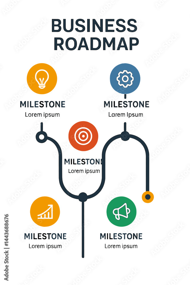 Aufkleber infographic icons for business road maps and timelines are designed on abstract background templates