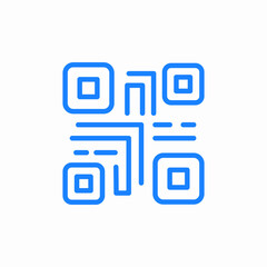 document qr code icon sign vector