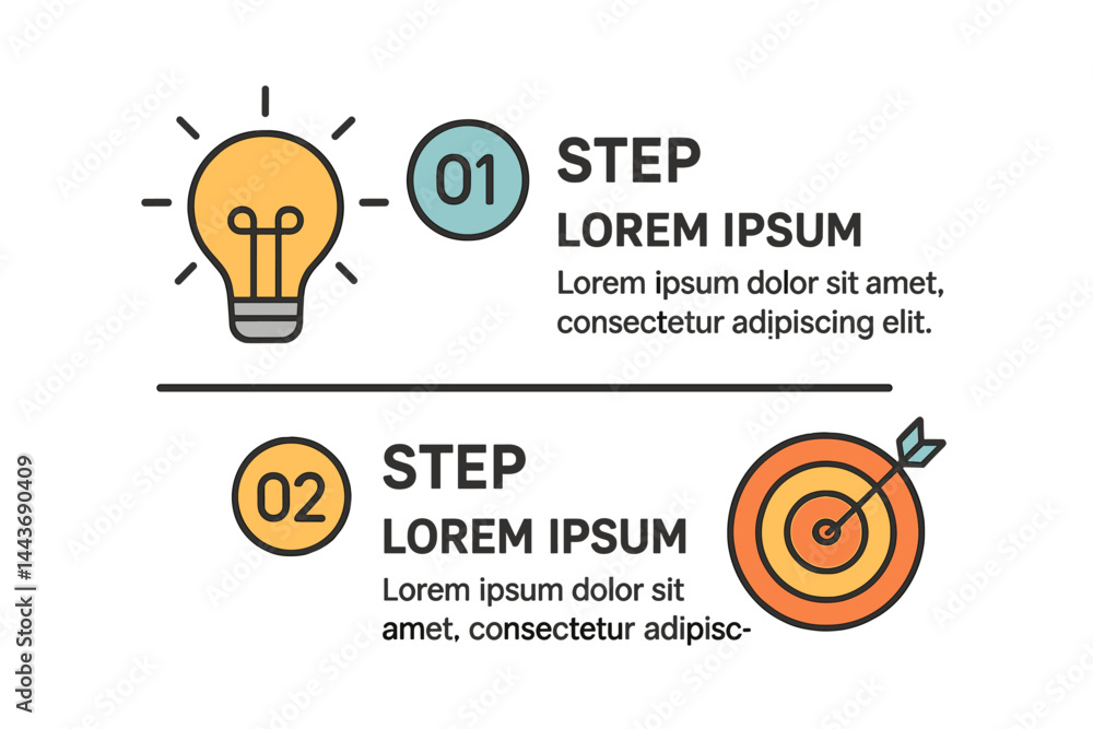 Aufkleber a vector illustration of a business concept with 2 steps, options, and processes, presented in a thi