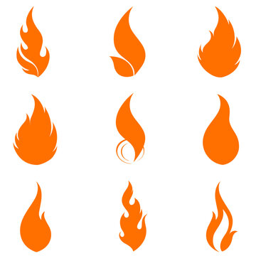 Fire logo flame design vetor
