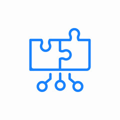 Fototapeta premium integration technology link icon sign vector