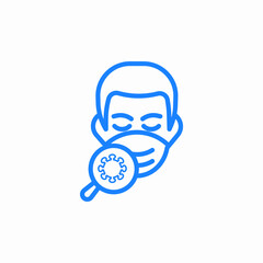 mask virus check icon sign vector