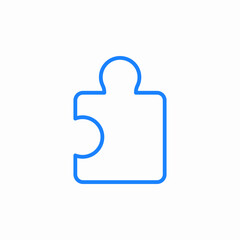 Fototapeta premium puzzle piece connector icon sign vector