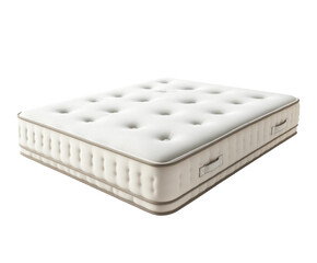 Comfortable mattress for relaxation home product top view isolated on transparent background