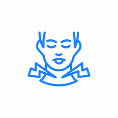 throat pain symptom icon sign vector