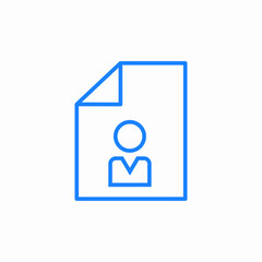 user profile document icon sign vector