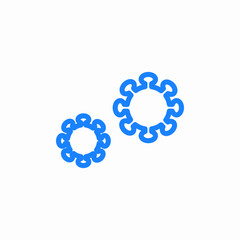 virus replication process icon sign vector