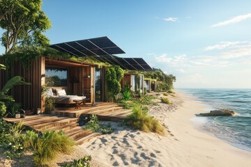 Eco-friendly beach cabins