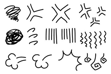 手描きあしらい02　漫画風エフェクトセット